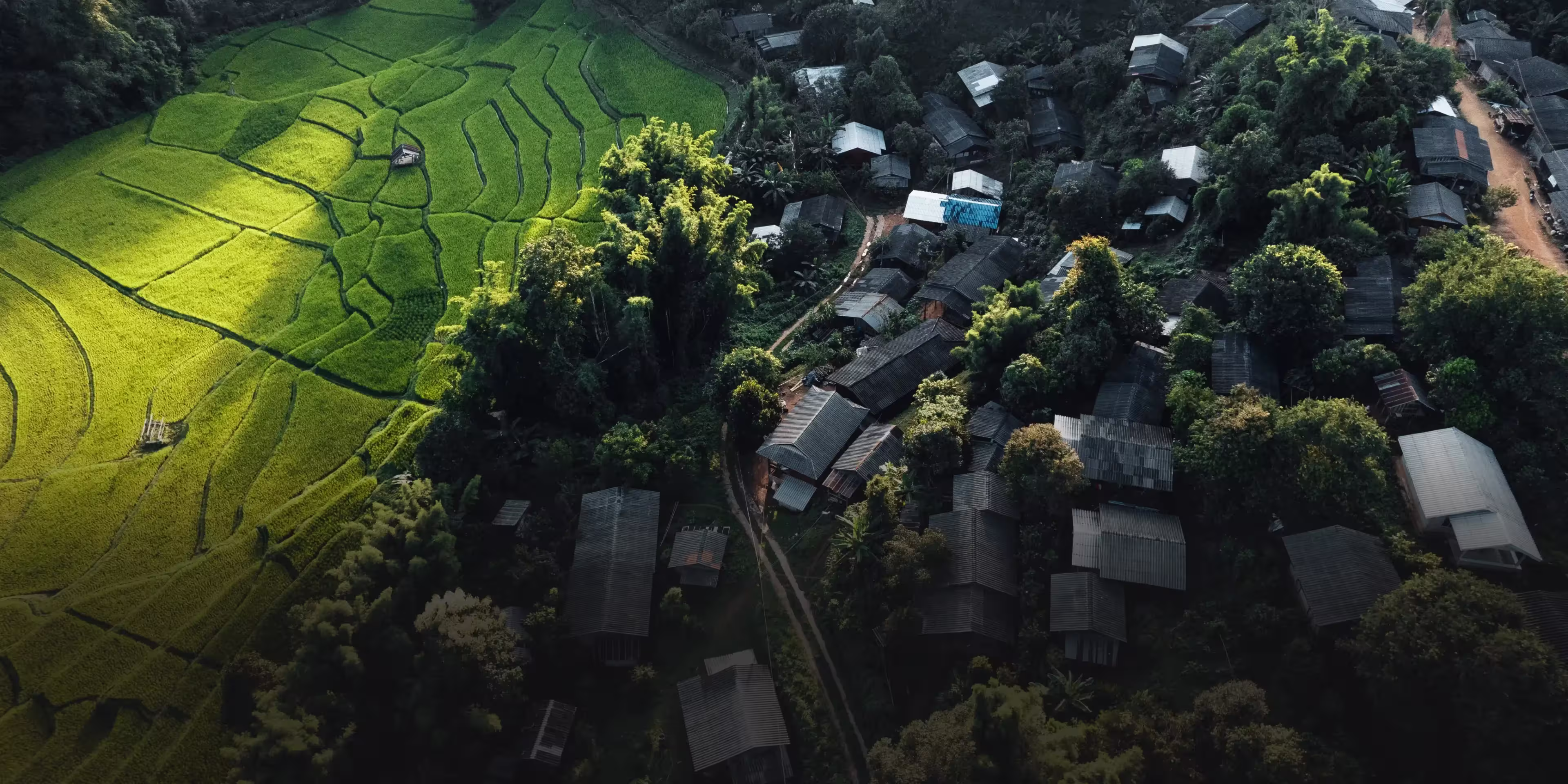 Carbon neutral village landscape